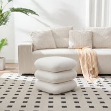 Devika Chenille Swivel Ottoman